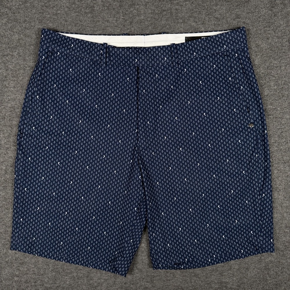 RLX Ralph Lauren Shorts Mens 34 Blue White Anchor Classic Performance Golf Chino